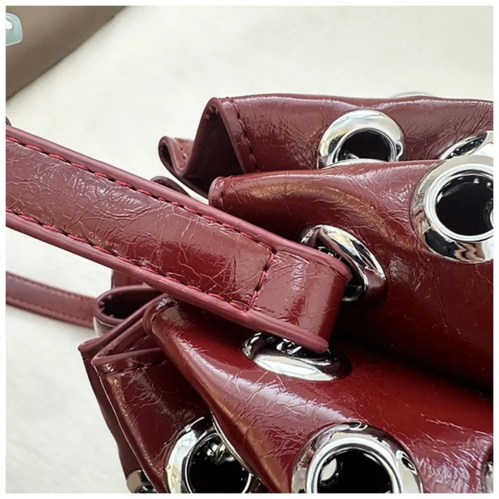 Unique Metal Stud Rivet Shoulder Bag