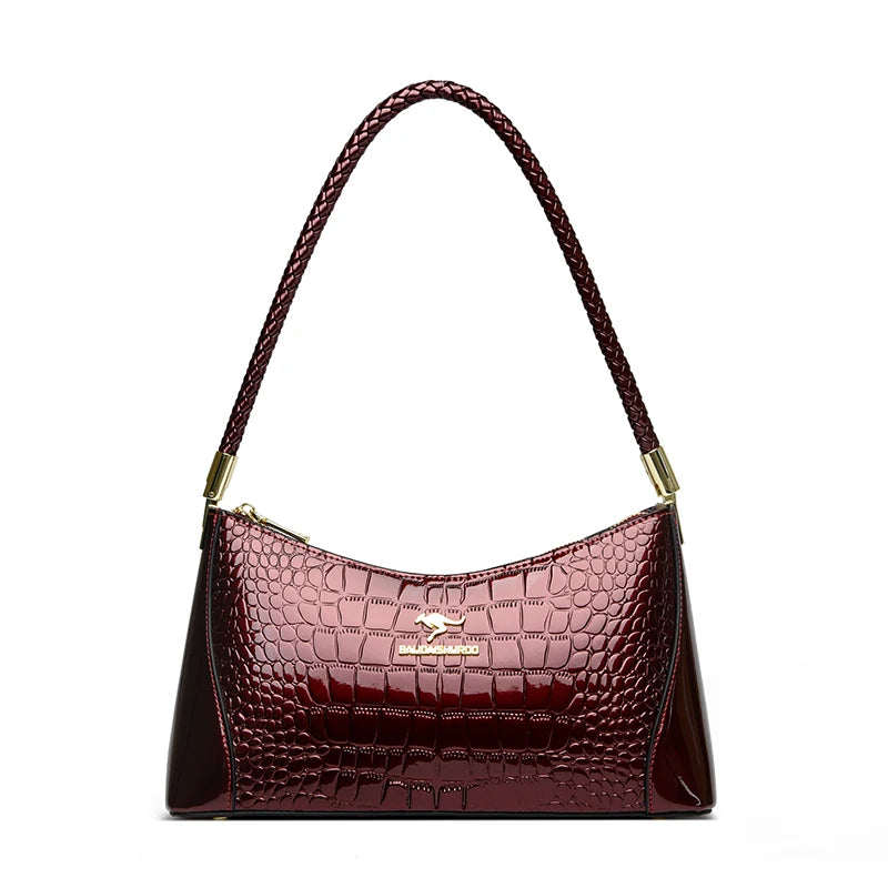 Crocodile Pattern Leather Casual Sac Bag