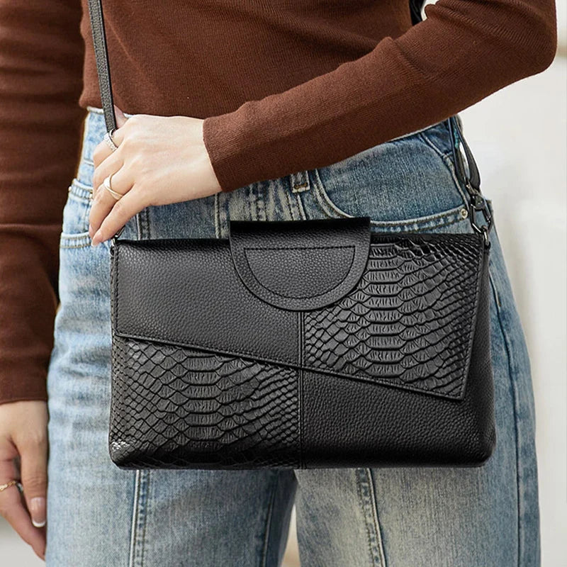 Elegant  PU Synthetic Leather Crossbody Bag