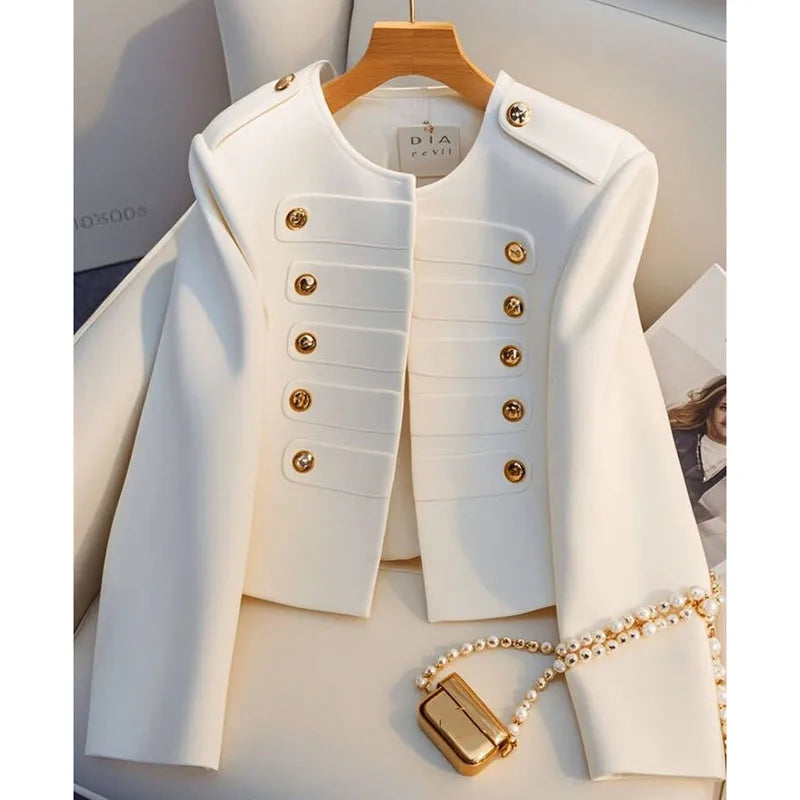 Luxurious White Short Jacket