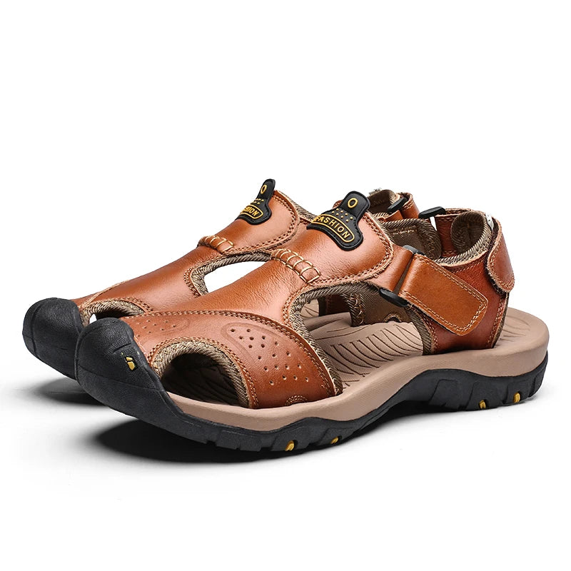 Men’s Summer Leather Sandals Comfortable Large Size