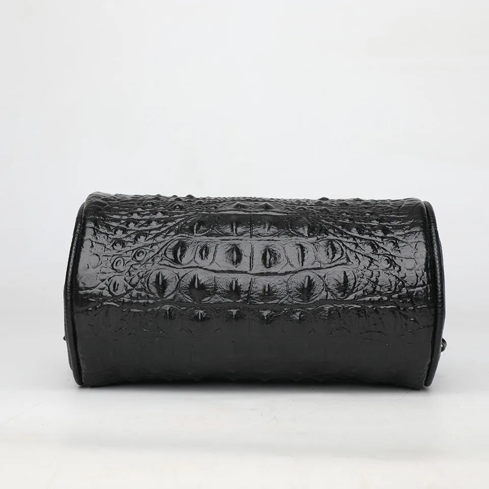 Crocodile Pattern Genuine Leather Shoulder Bag