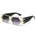 Steampunk Rectangle Metal Frame Sunglasses UV400 