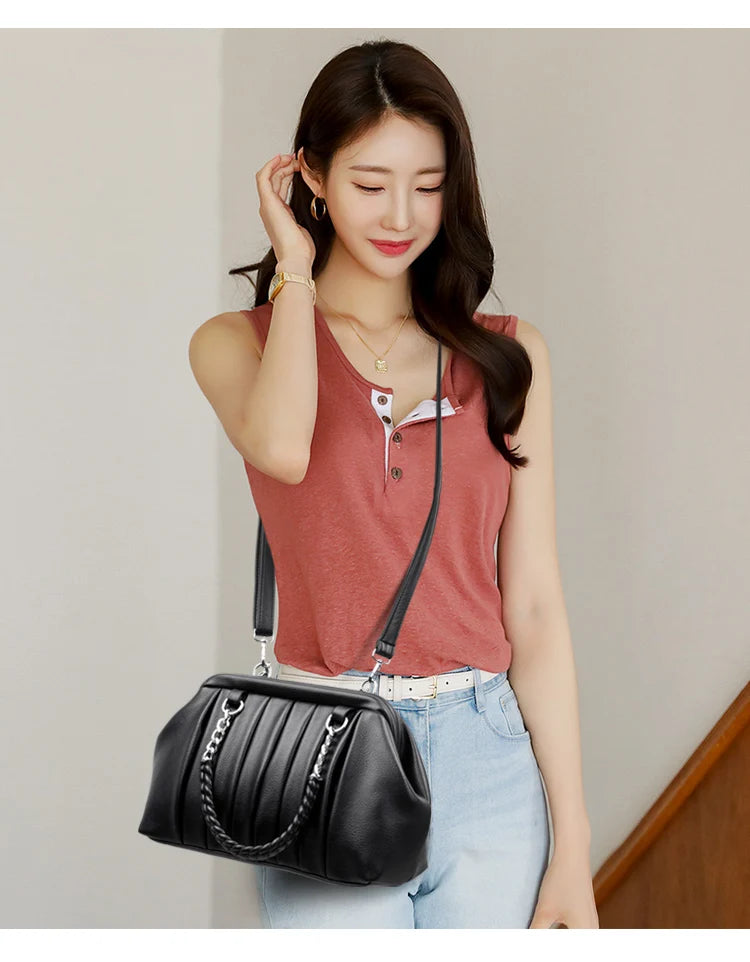Premium Large Leather Women’s Vintage Tote Bag