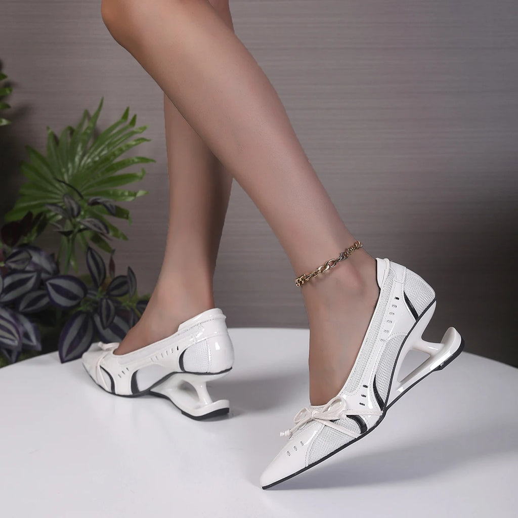 Mary Jane Pointed Toe Suspension Heel High Heels