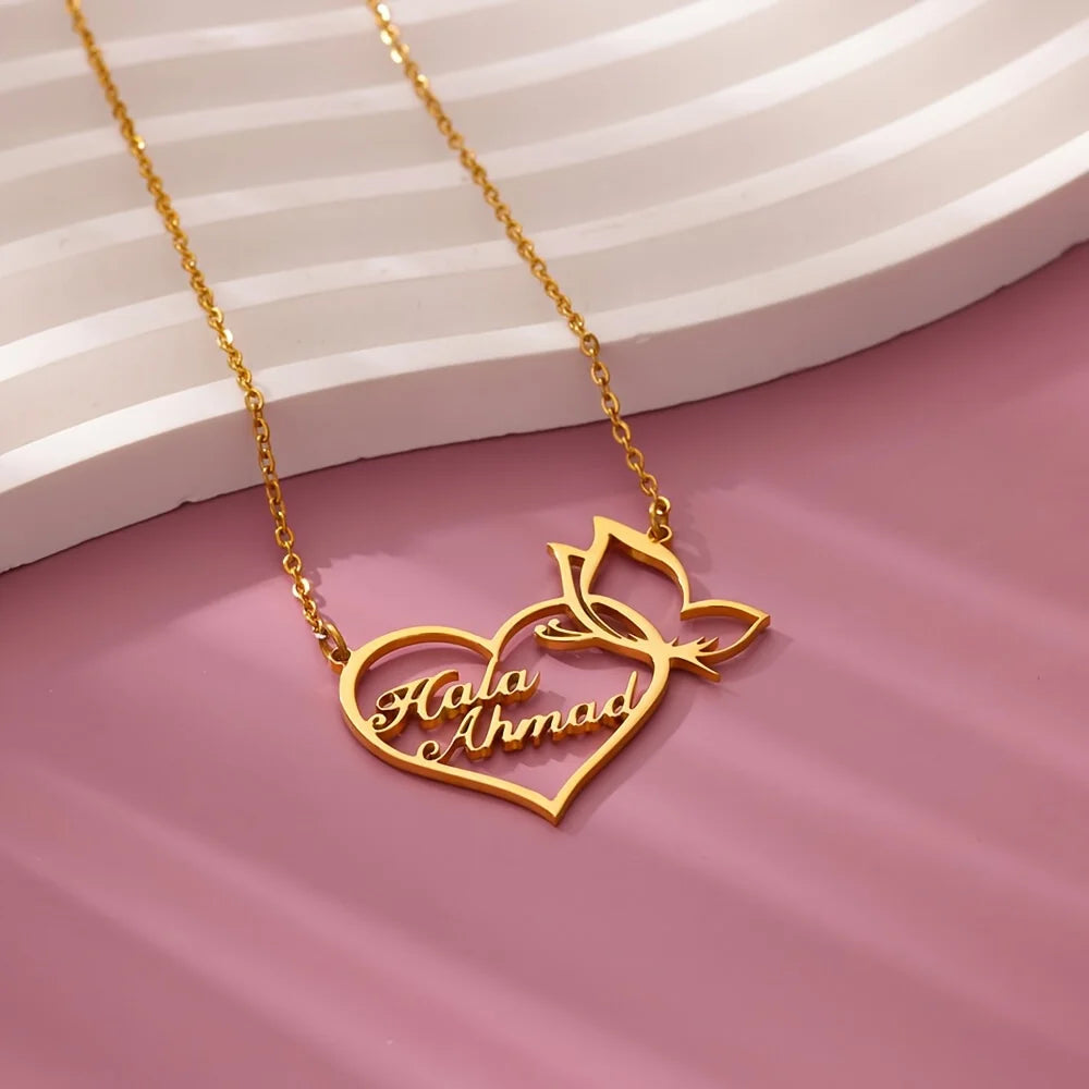 Custom Double Name Personalized Necklace