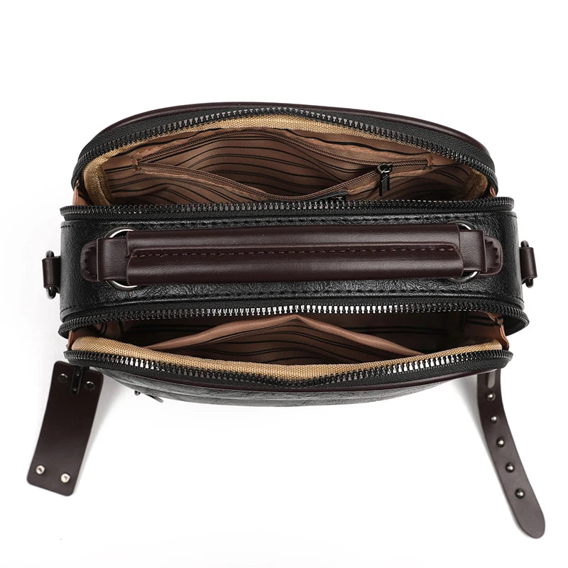 Women's Soft Leather Top-Handle Shoulder Bag