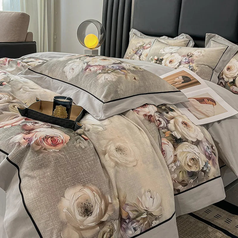 Elegant  Floral Vibrant Bedding Set