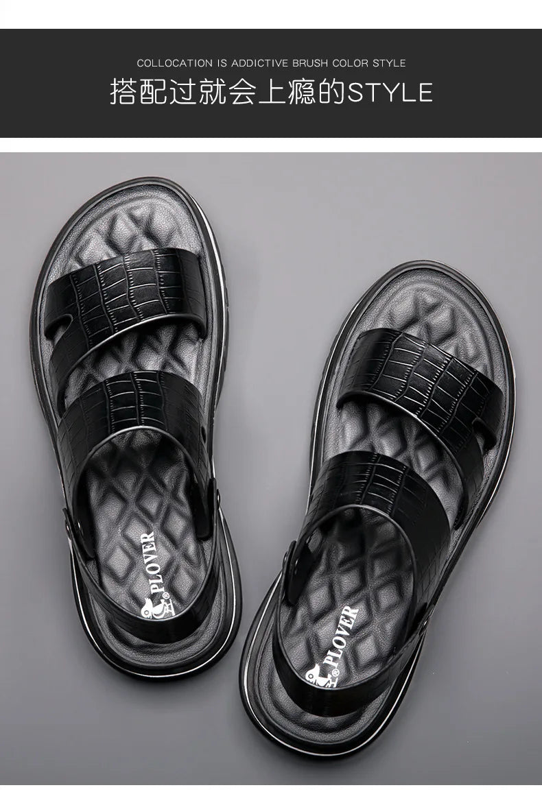 Men’s Designer Leather Sandals – Summer Shoes