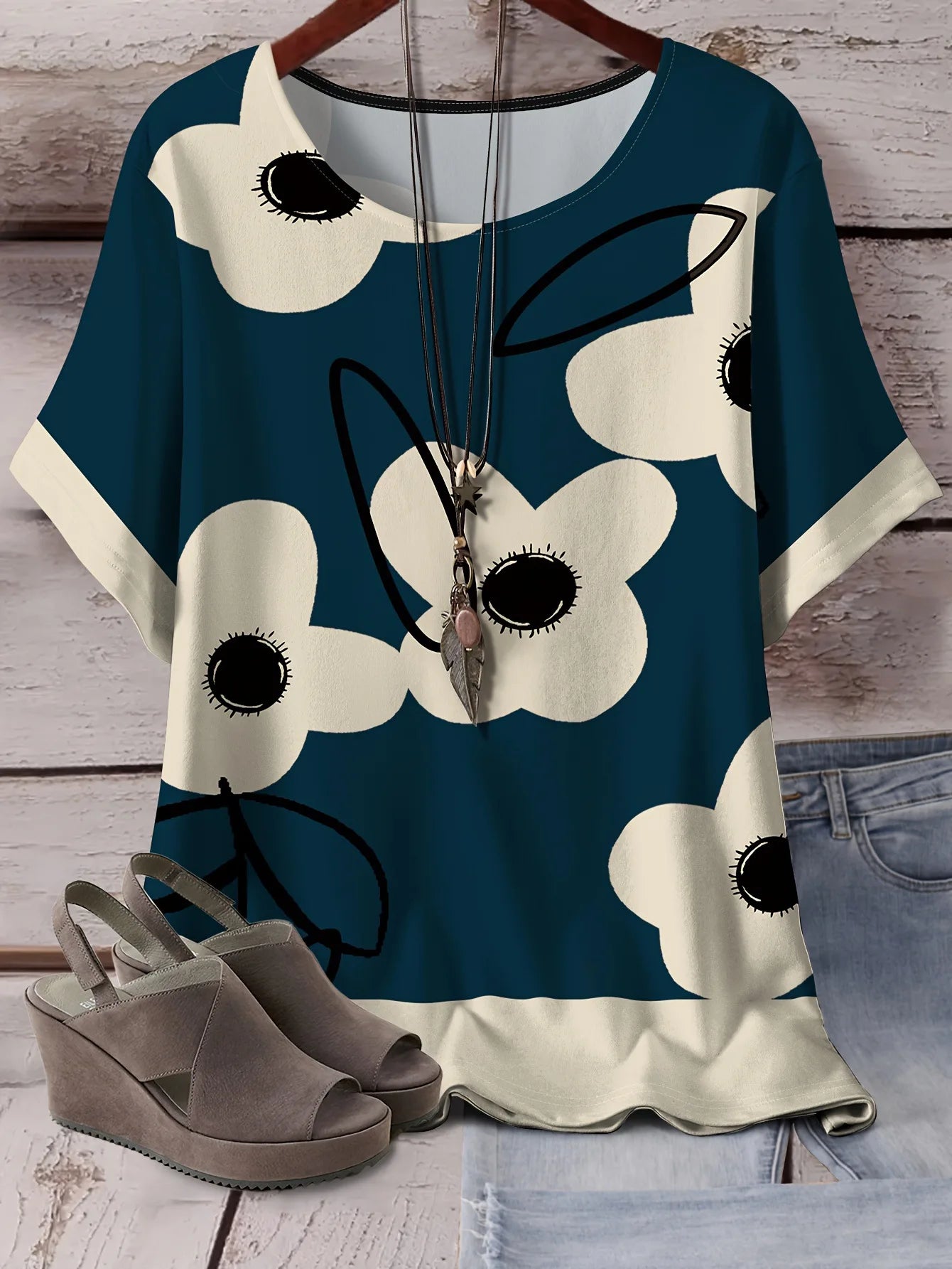 Summer Flower Butterfly T-Shirt