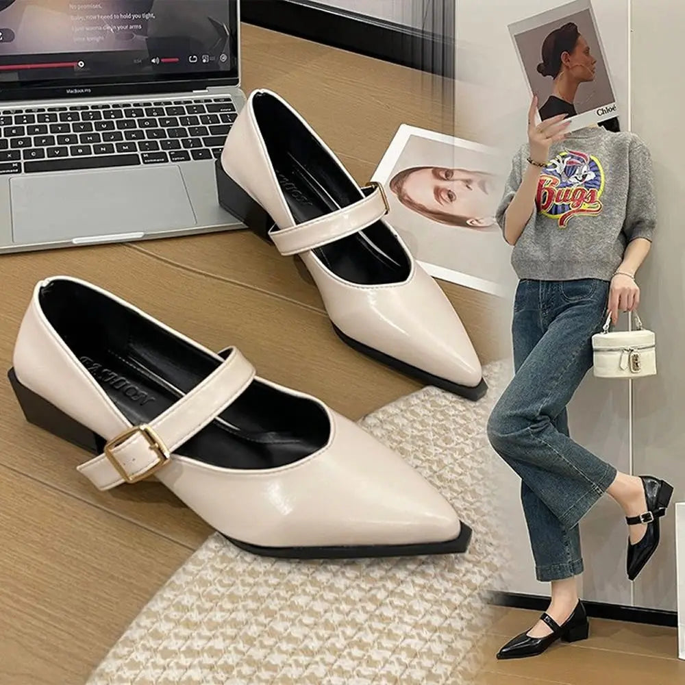 Pointed Toe Mary Jane Pumps