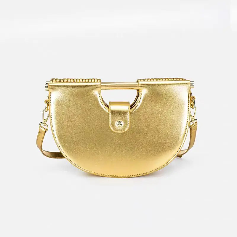 Gold Handwoven Hobo Bag Designer Evening Clutch