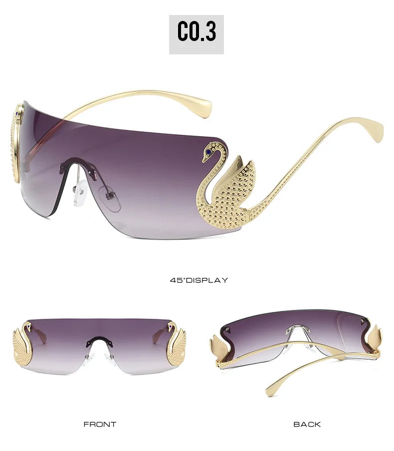 Vintage Luxury Rimless Sunglasses