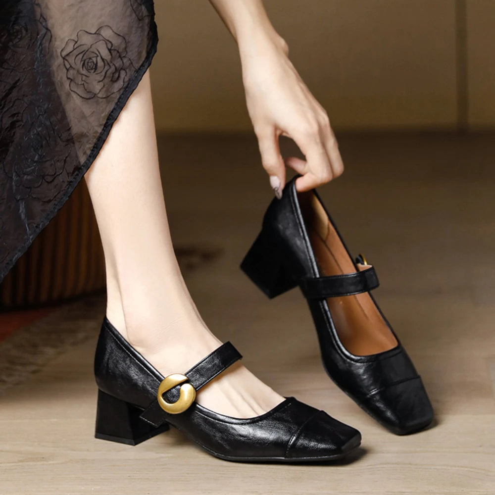 Women’s Square Toe Mary Jane Loafers