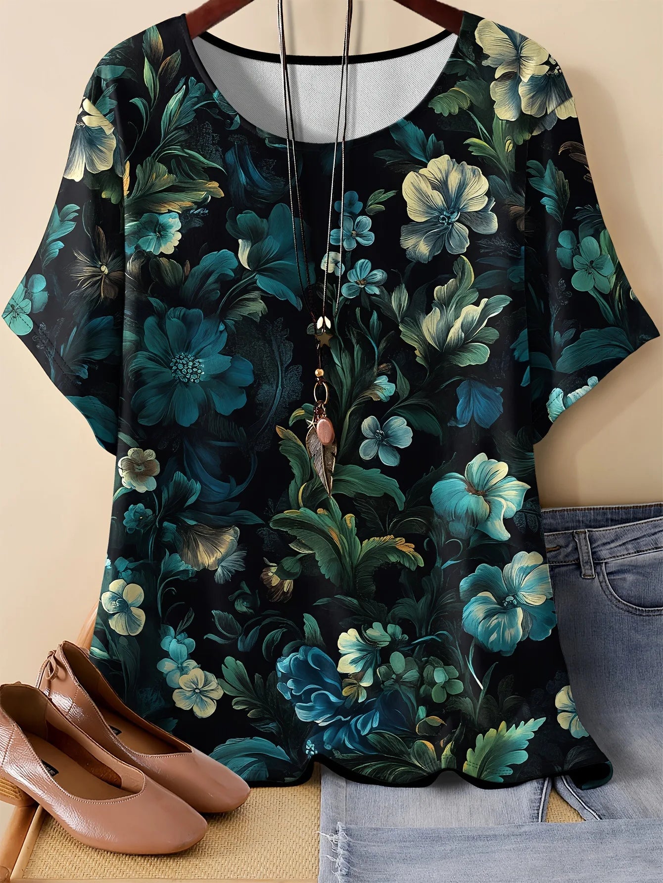 Summer Flower Butterfly T-Shirt