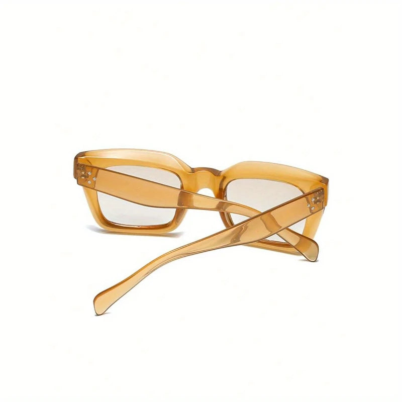 2pcs Fashion Square Thick Frame Anti Light Sunglasses UV400