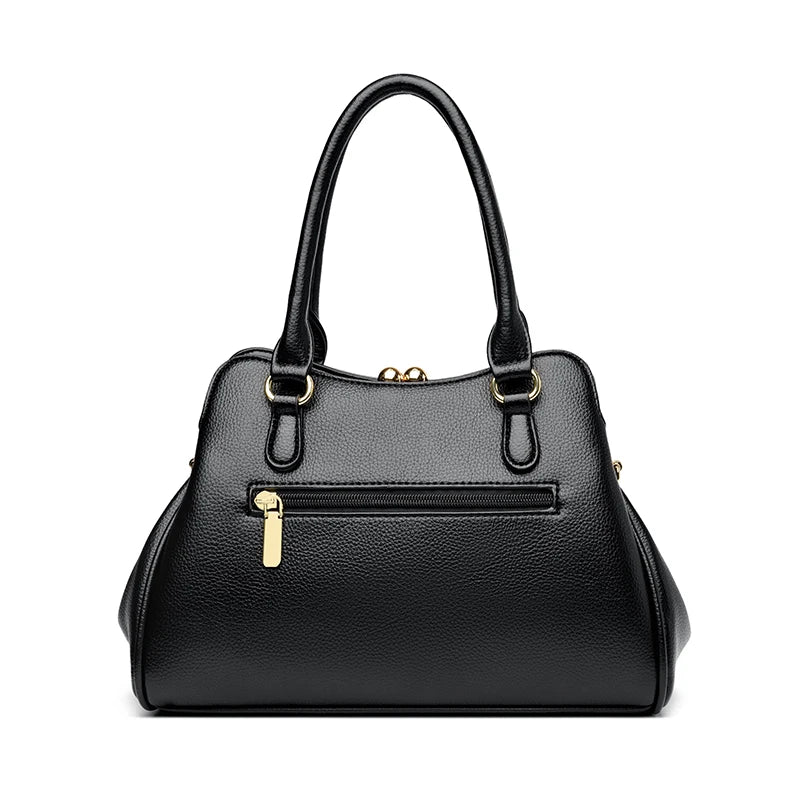 Vintage Style Clip Buckle Multi Pocket Women's Handbag