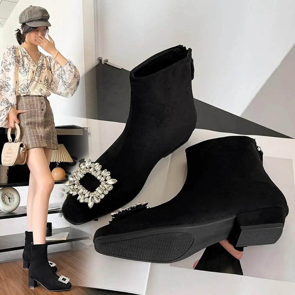 Women’s Square Toe Mid-Calf Boots