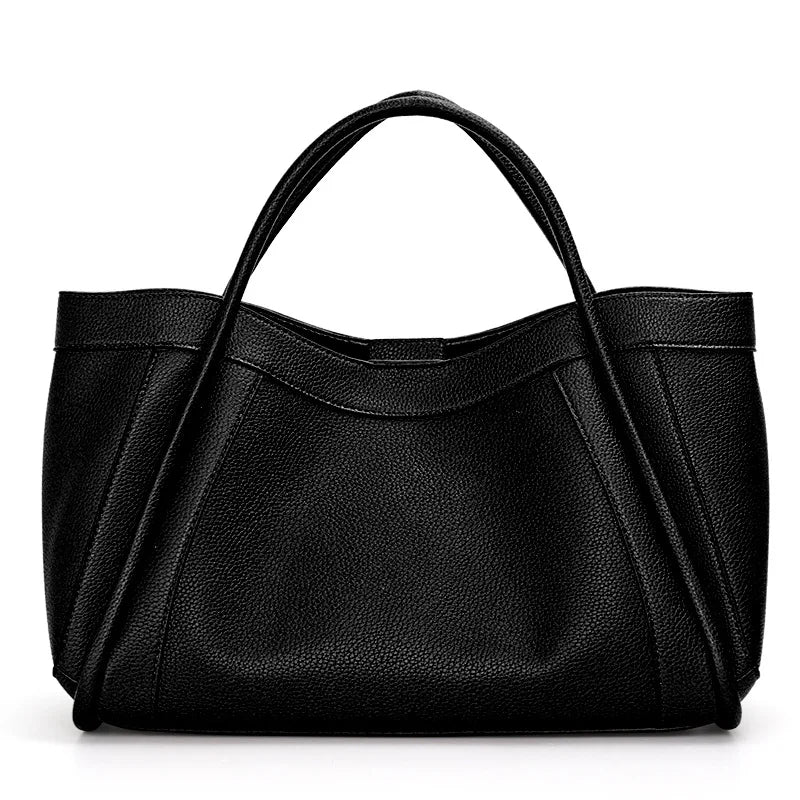 Oversized Crocodile Pattern Leather Tote Shoulder Bag