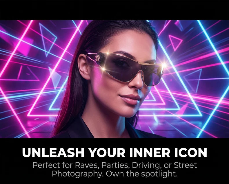 One-Piece Shield Luxury Vintage Wrap Around Sunglasses