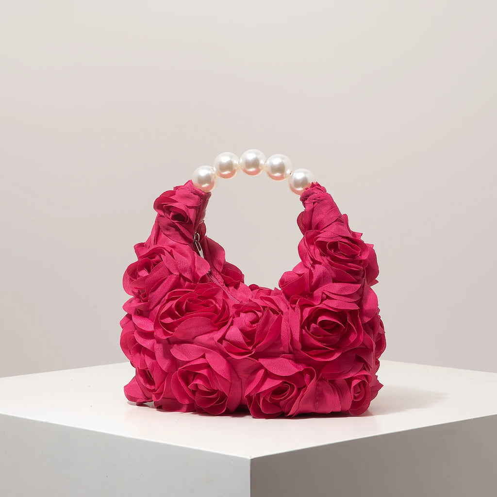 Floral Roses Clutch Evening Bag – Elegant Women’s Party Handbag