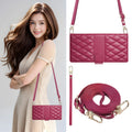 Crossbody Leather Phone Case for Samsung Galaxy – Lanyard Card Wallet Cover