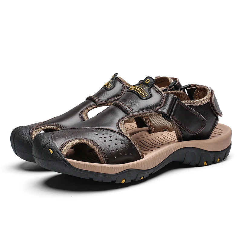 Men’s Summer Leather Sandals Comfortable Large Size