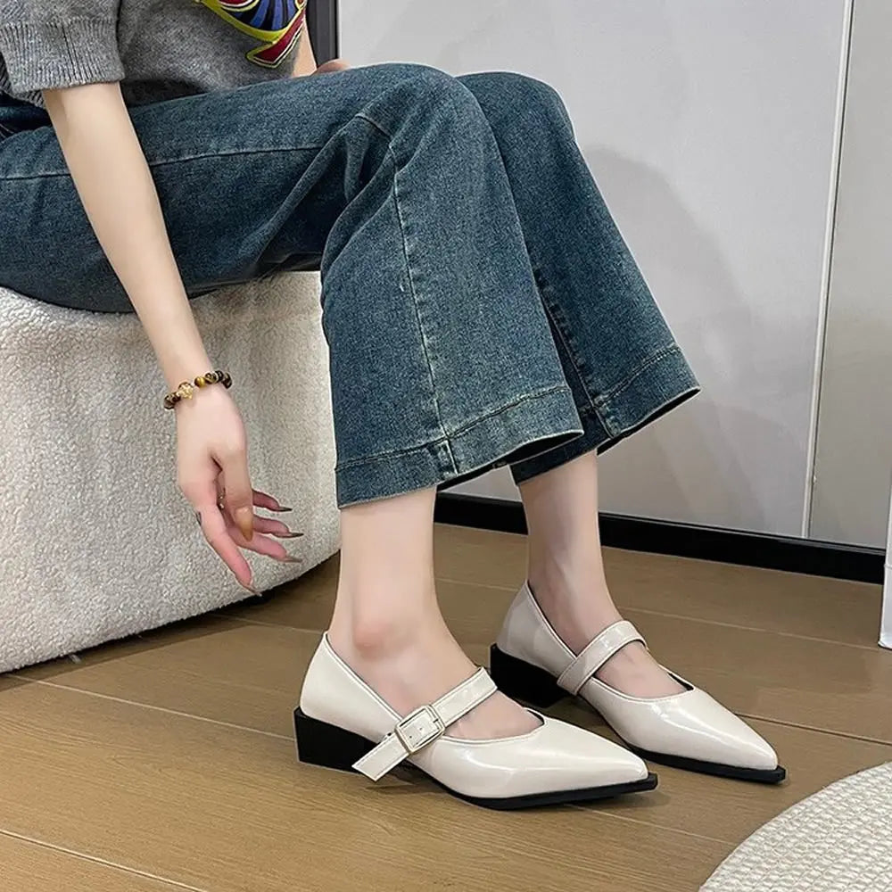 Pointed Toe Mary Jane Pumps