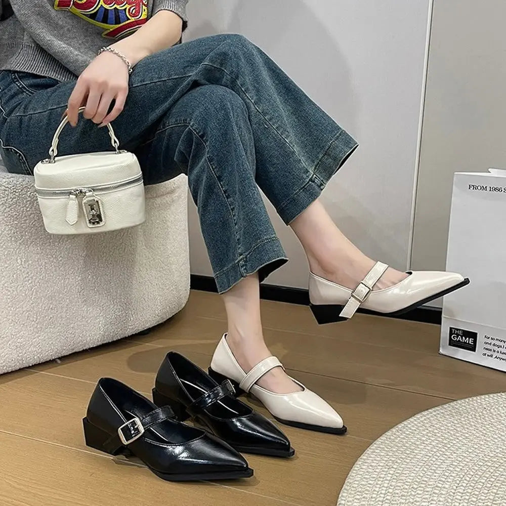Pointed Toe Mary Jane Pumps