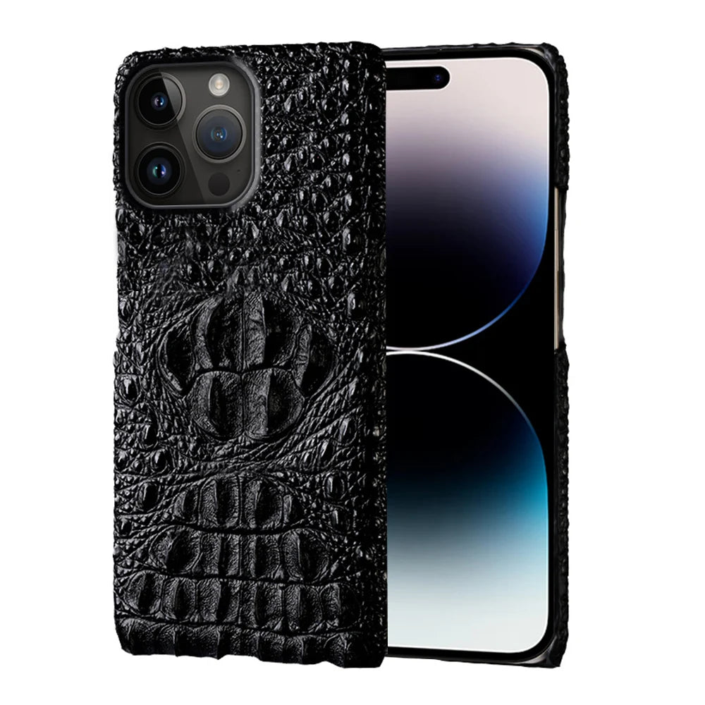 Elegant 3D Head Style Phone Case for iPhone – Premium Leather Cover