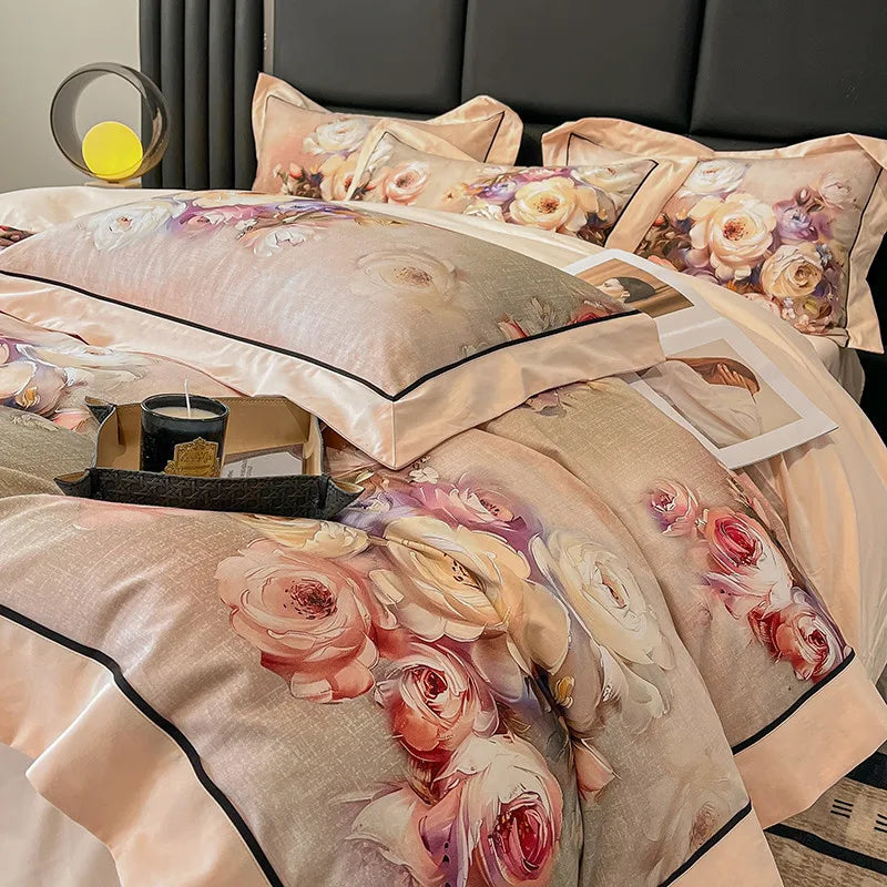 Elegant  Floral Vibrant Bedding Set