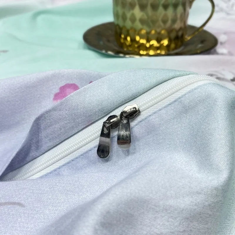  Vintage Chic Blooming Flowers Jacquard Bedding Set