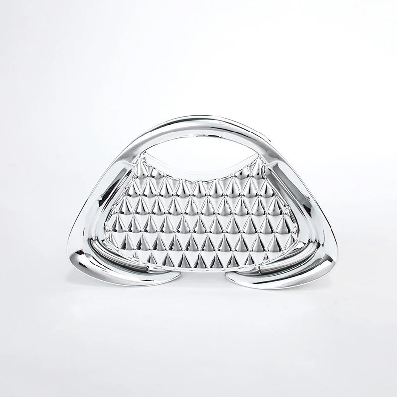 Unique Metallic Chain Crossbody Bag