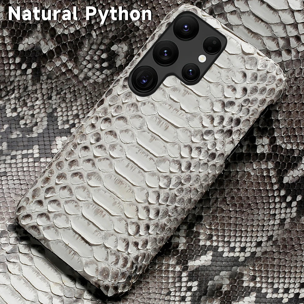 Samsung Galaxy Genuine Python Leather Case – Premium Snakeskin Back Cover