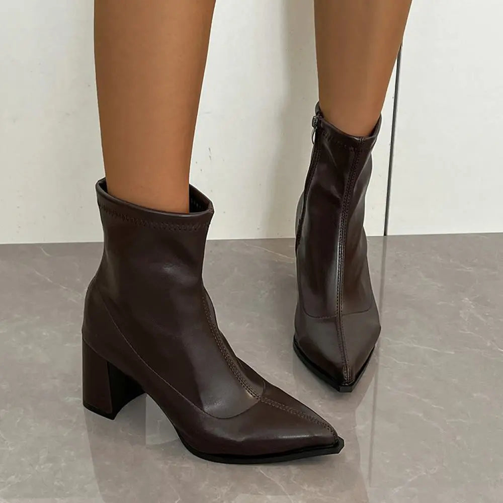 Women’s Vintage Pointed Toe Ankle Boots