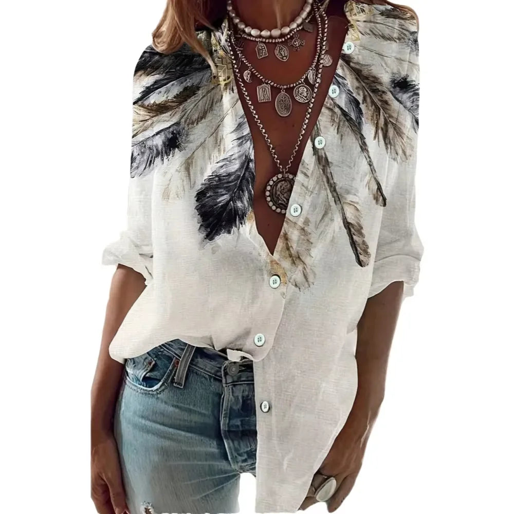 Native Western Ethnic Slim Fit Blouse