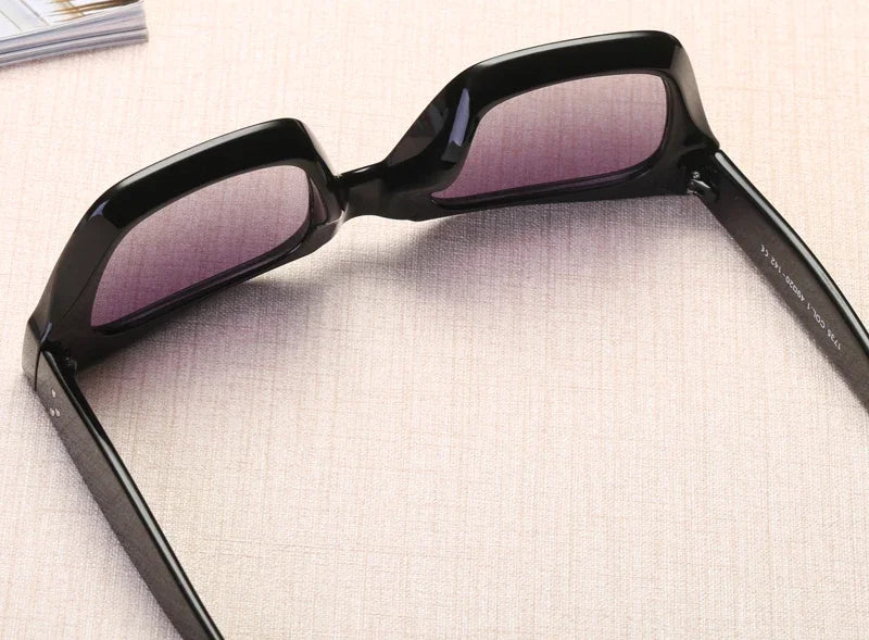 2pcs Fashion Square Thick Frame Anti Light Sunglasses UV400