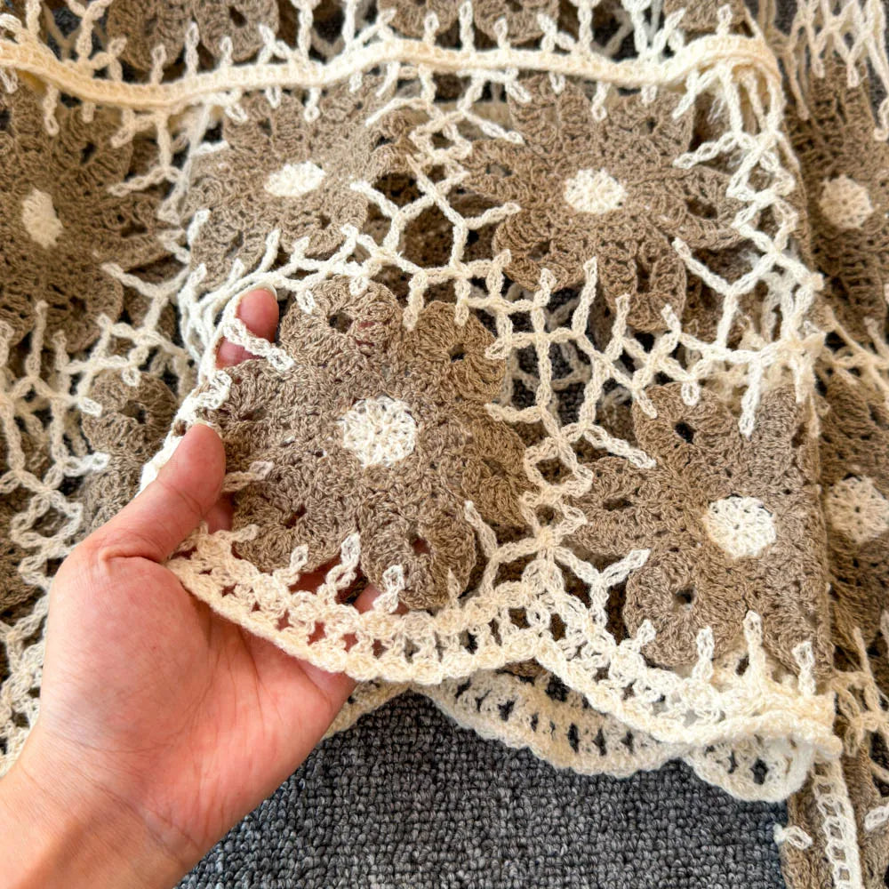 Daisy Crochet Knit Summer Sweater