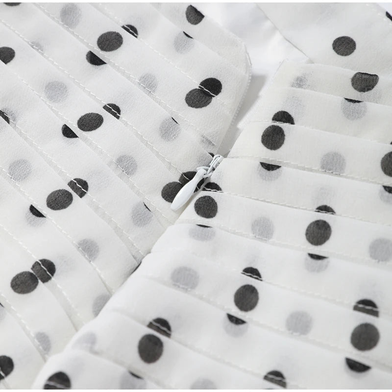 Women’s Polka Dot Mermaid Skirt Ruched High Waist
