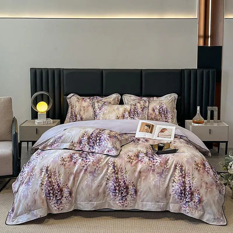 Elegant  Floral Vibrant Bedding Set