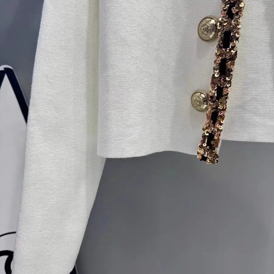 Luxury Sequined Knitted Cardigan