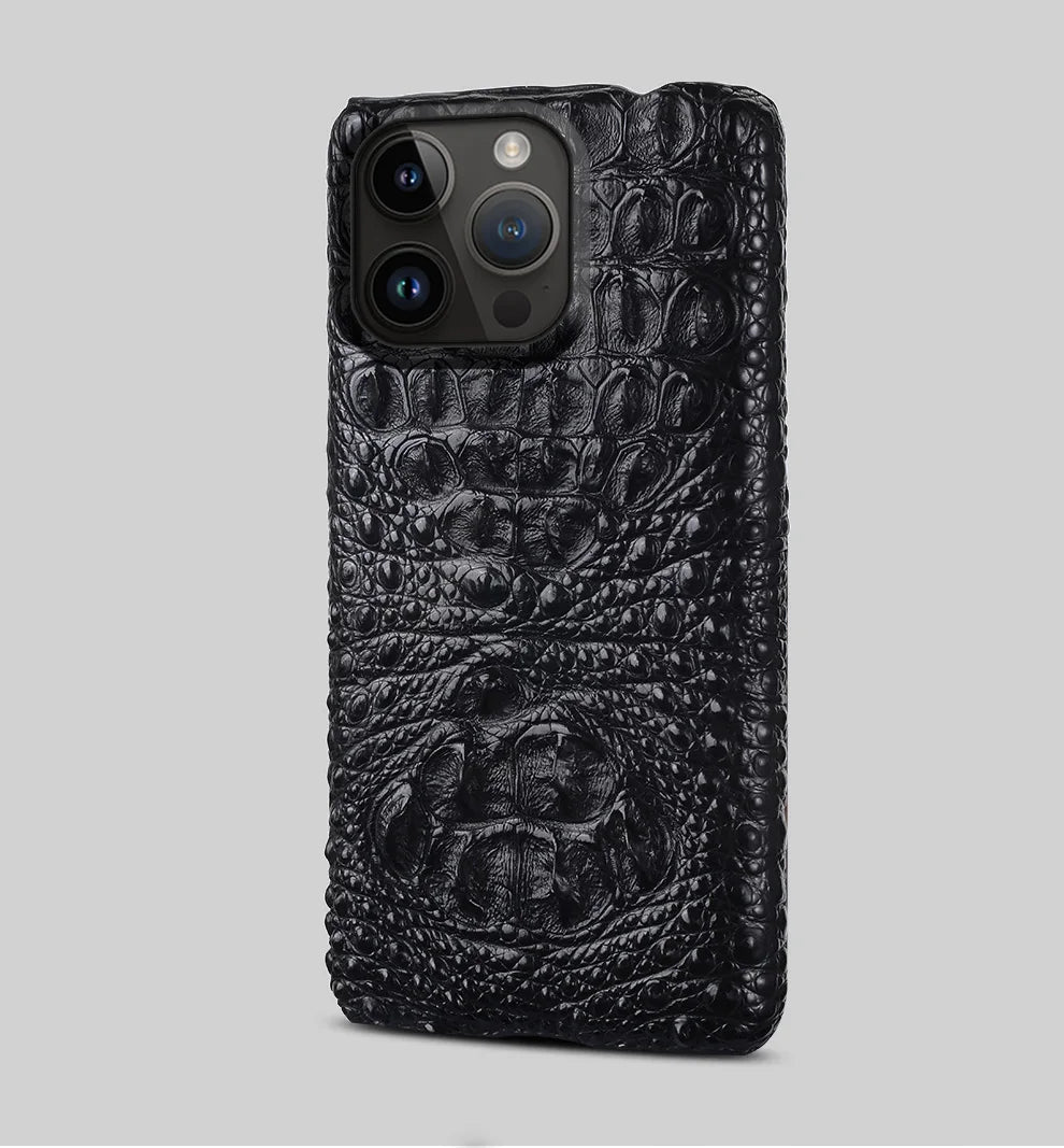 100% Genuine Crocodile Leather Phone Case For iPhone