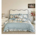 Elegant Ruffle Elegant Vintage Floral Bedding Set 100% Cotton