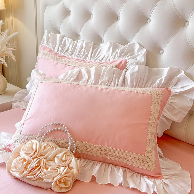 French Romantic Sweet Princess Style Bedding Set 100% Cotton
