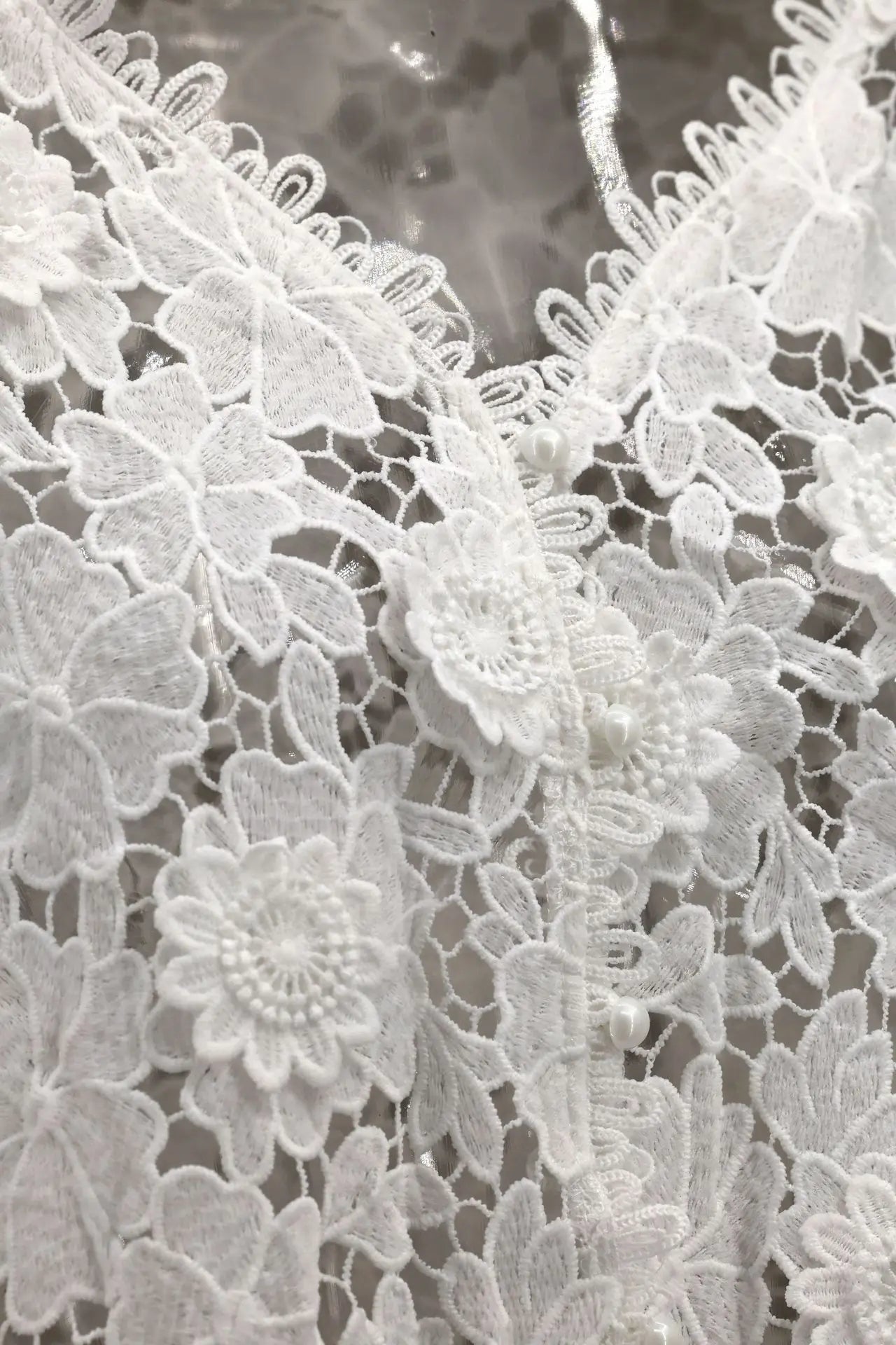 Summer Floral Hollow Out Lace Loose Women's Shirt