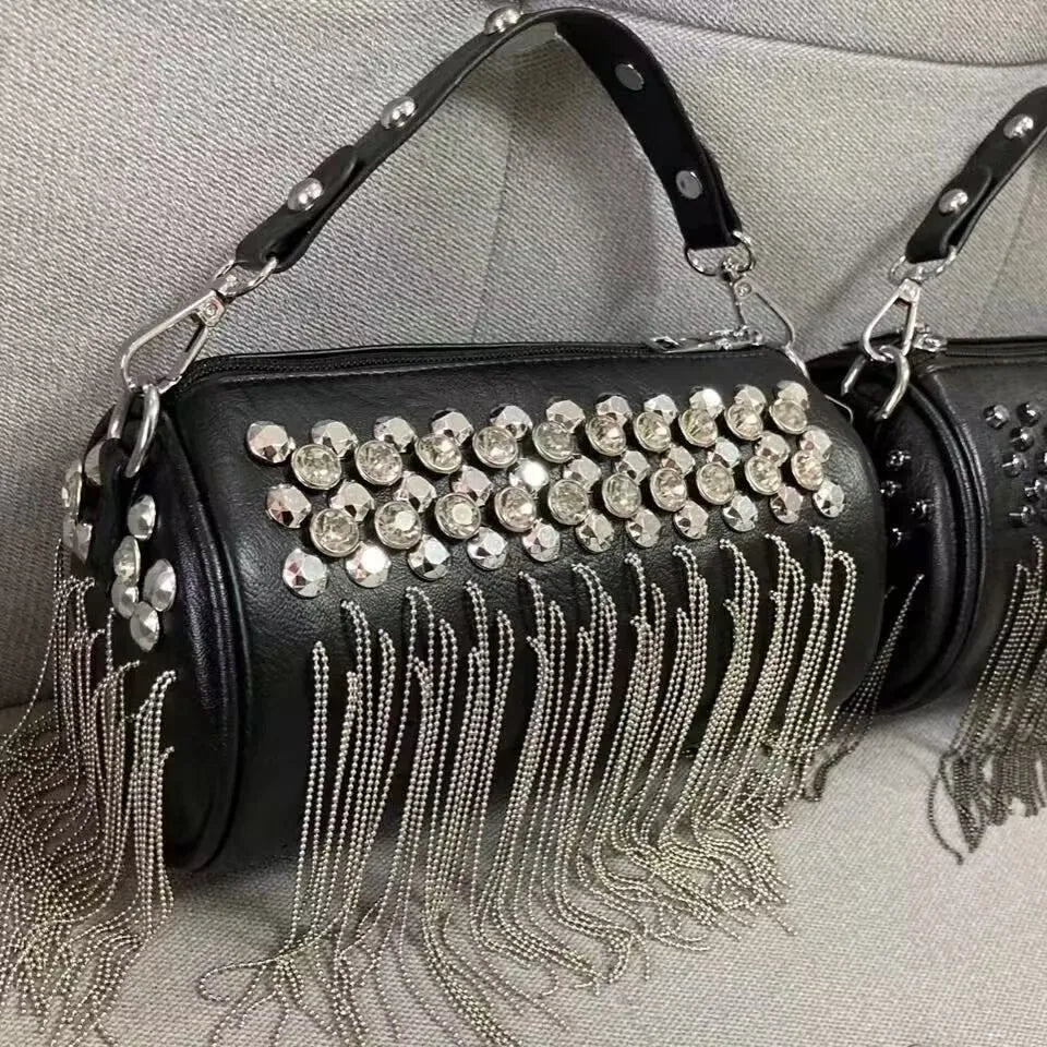 Tassel Rivet Women’s Shoulder & Crossbody Bag