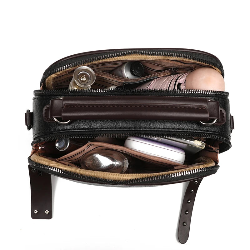 Women's Soft Leather Top-Handle Shoulder Bag