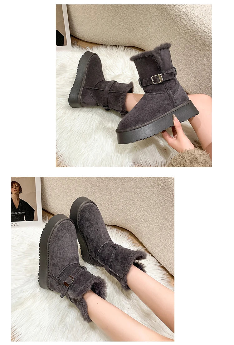 Women’s Suede Ankle Snow Boots
