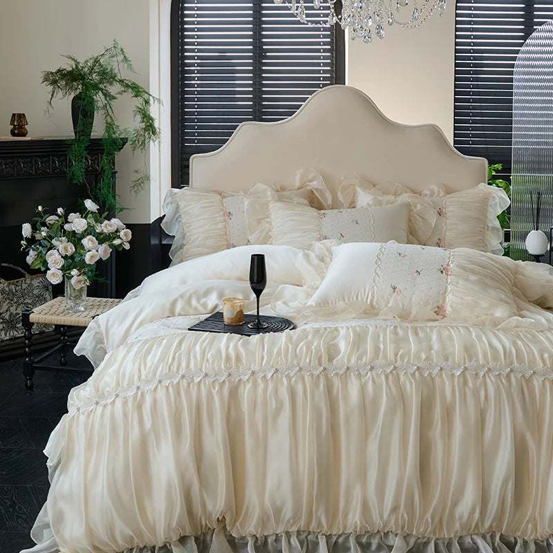 Luxury Sweet Princess Style French Cotton Bedding Set