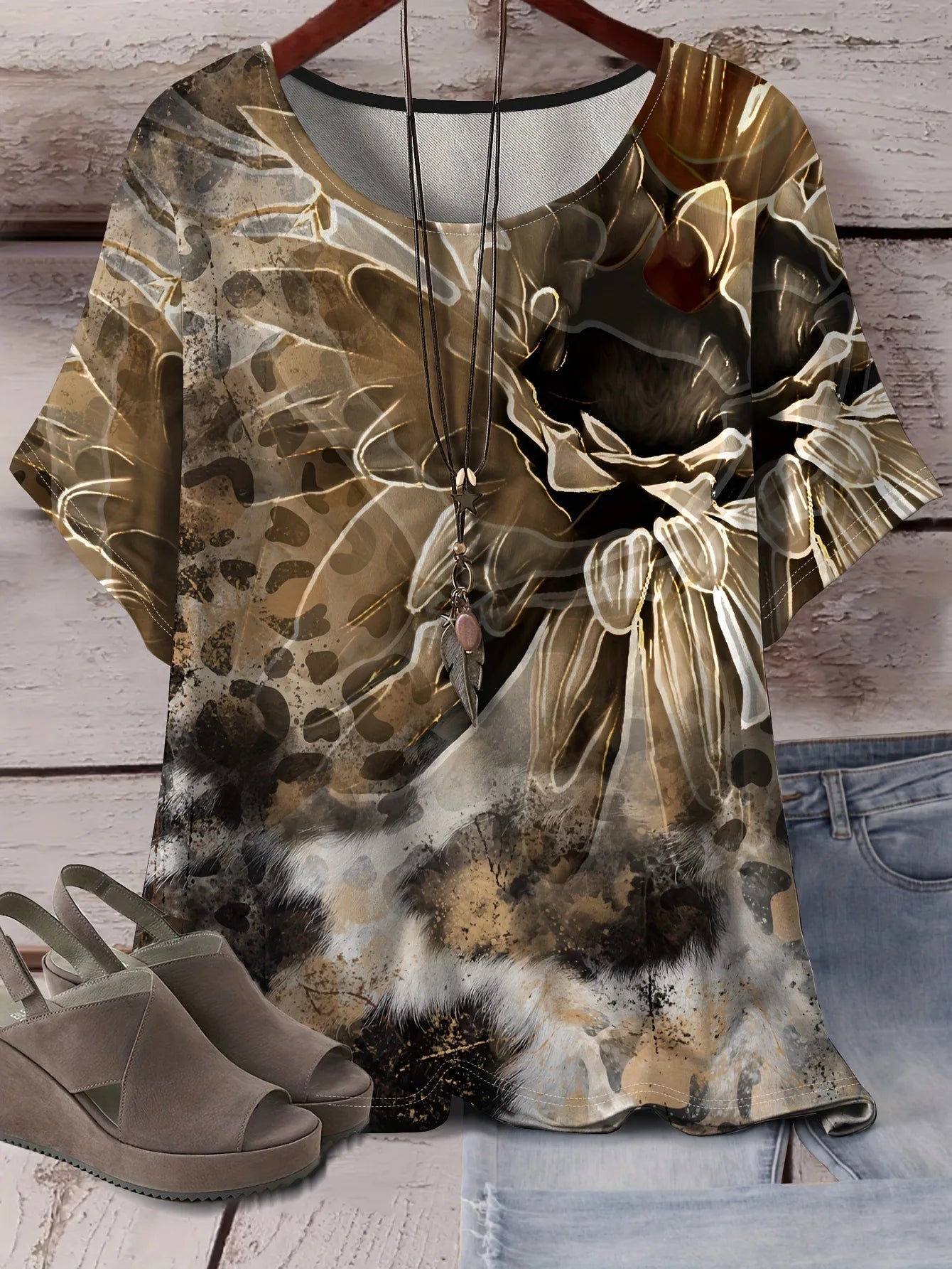 Summer Flower Butterfly T-Shirt